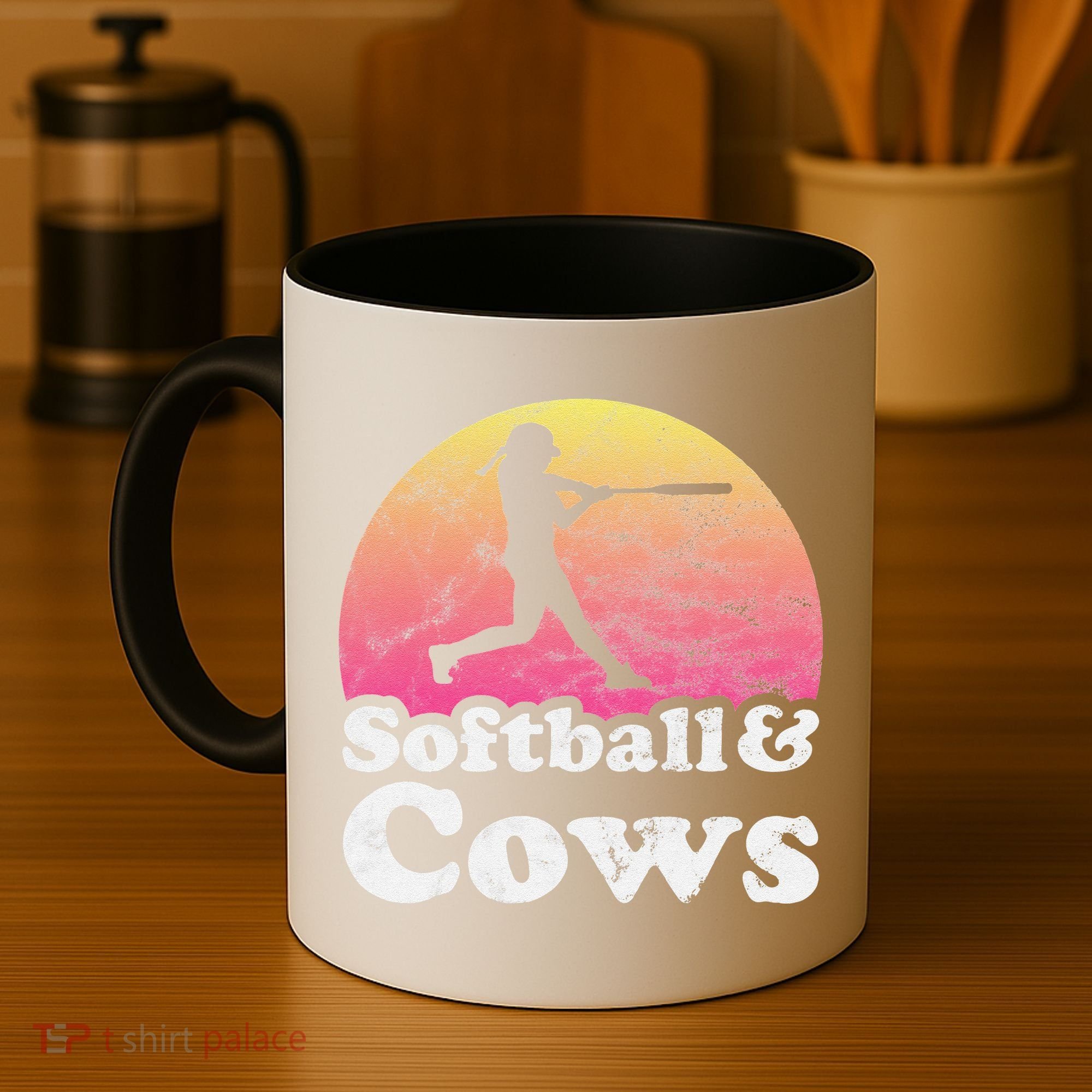 Softball and Cows  or Girls Cow Coffee Mug