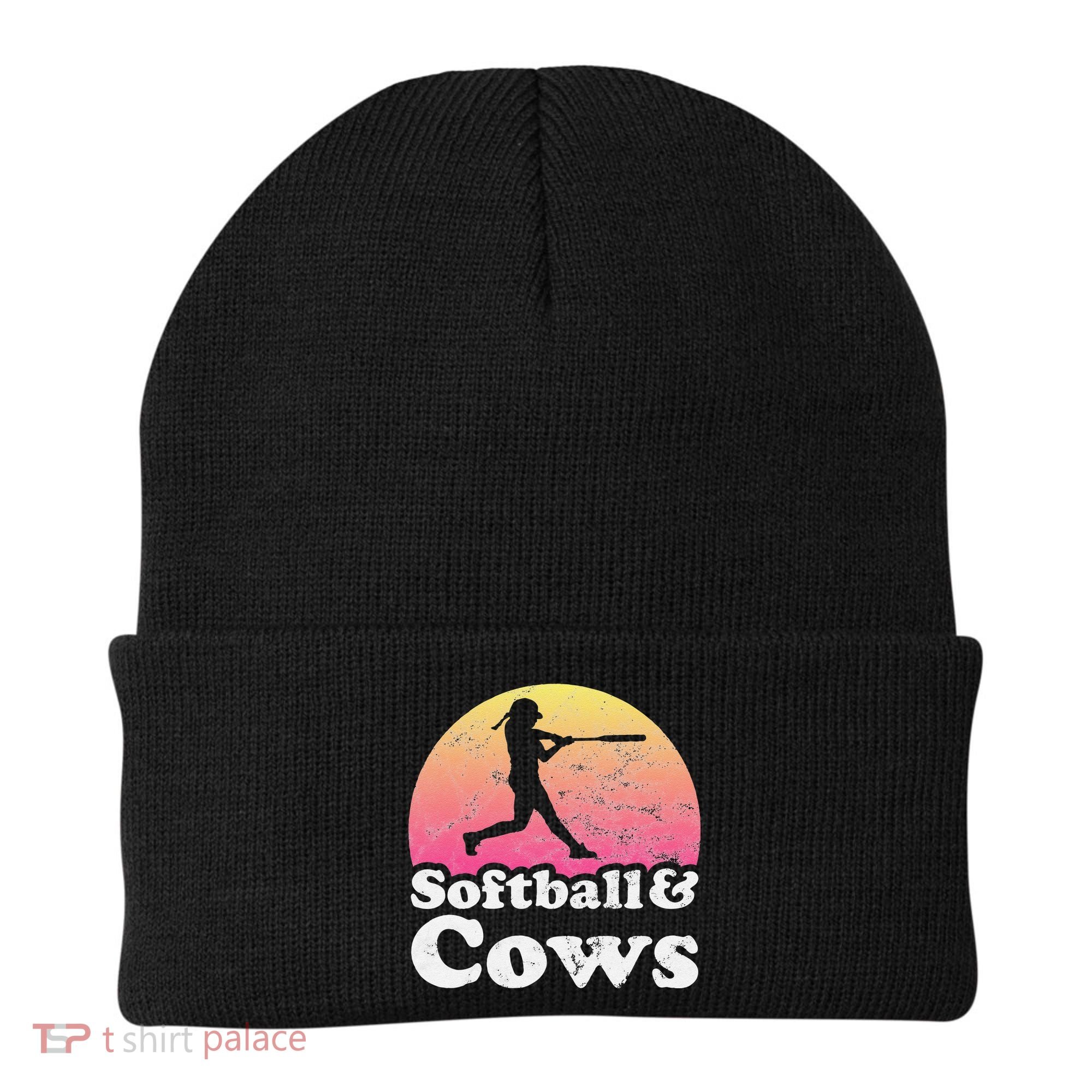 Softball and Cows  or Girls Cow Beanie