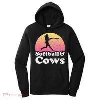 Softball and Cows  or Girls Cow Women's Hoodie thumb 0