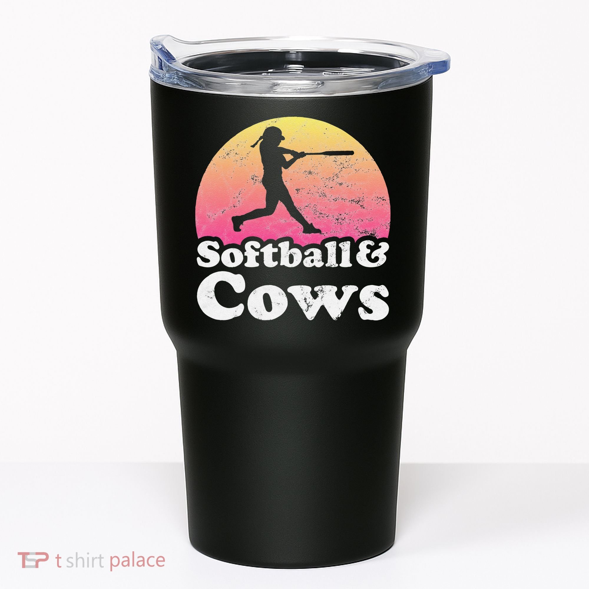 Softball and Cows  or Girls Cow Tumbler