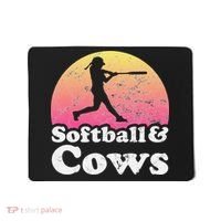 Softball and Cows  or Girls Cow Mousepad thumb 0