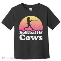 Softball and Cows  or Girls Cow Toddler T-Shirt thumb 0