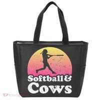 Softball and Cows  or Girls Cow Tote Bag thumb 0