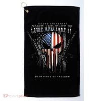 Second Amendment Come And Take It In Defense Of Freedom Golf Towel thumb 0