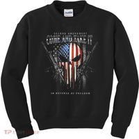 Second Amendment Come And Take It In Defense Of Freedom Kids Sweatshirt thumb 0