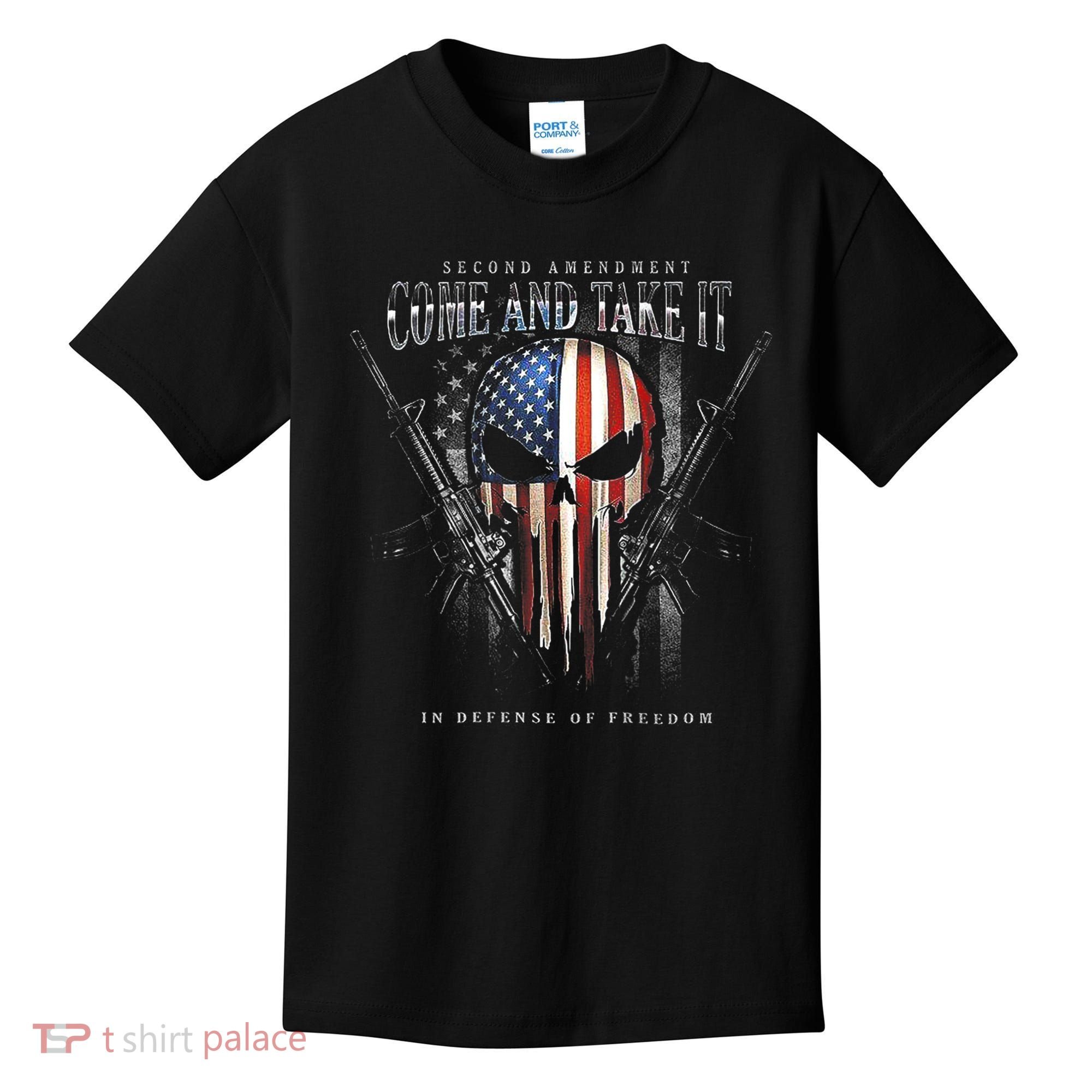 Second Amendment Come And Take It In Defense Of Freedom Kids T-Shirt