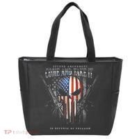 Second Amendment Come And Take It In Defense Of Freedom Tote Bag thumb 0