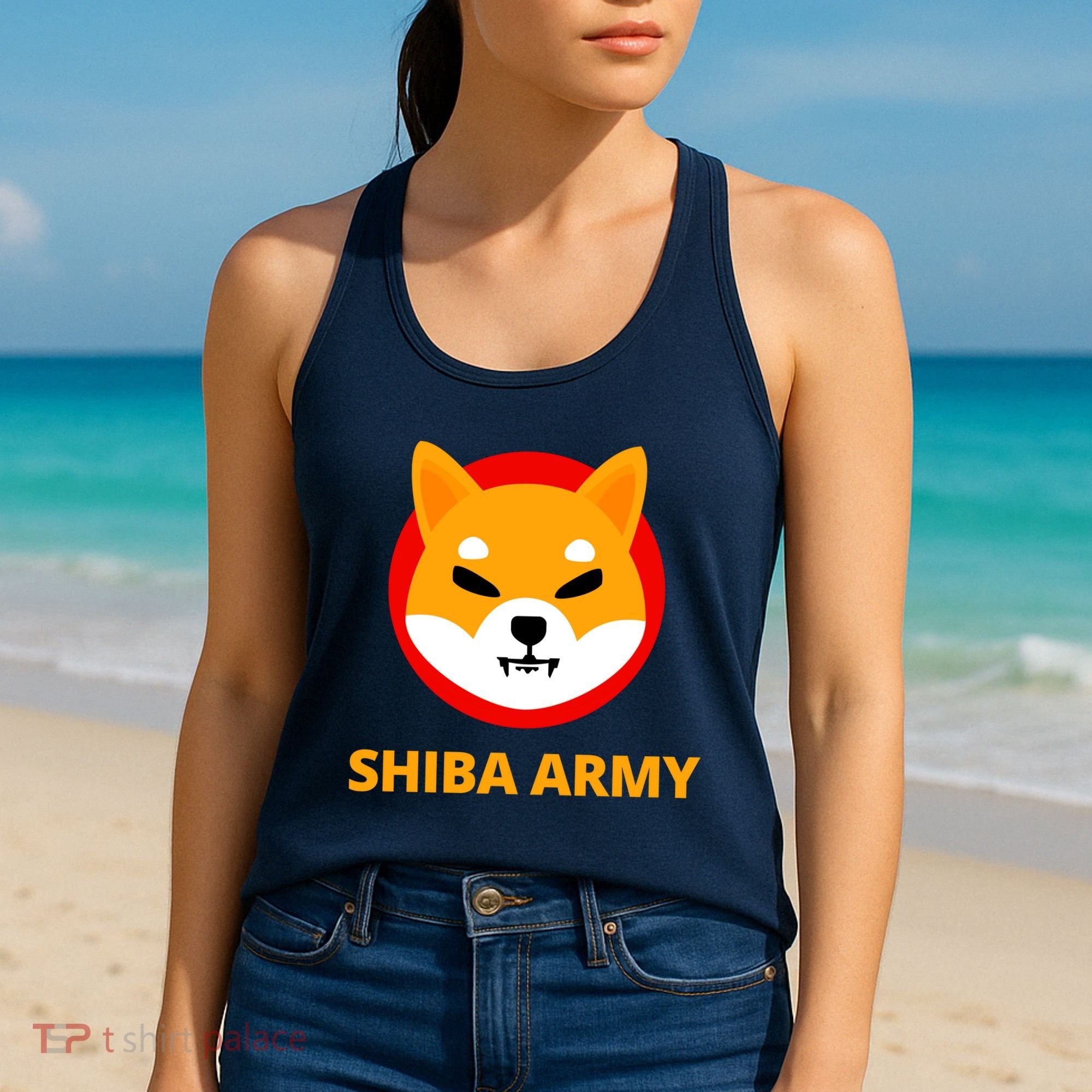 Shiba Army Crypto Currency Women's Tank Top