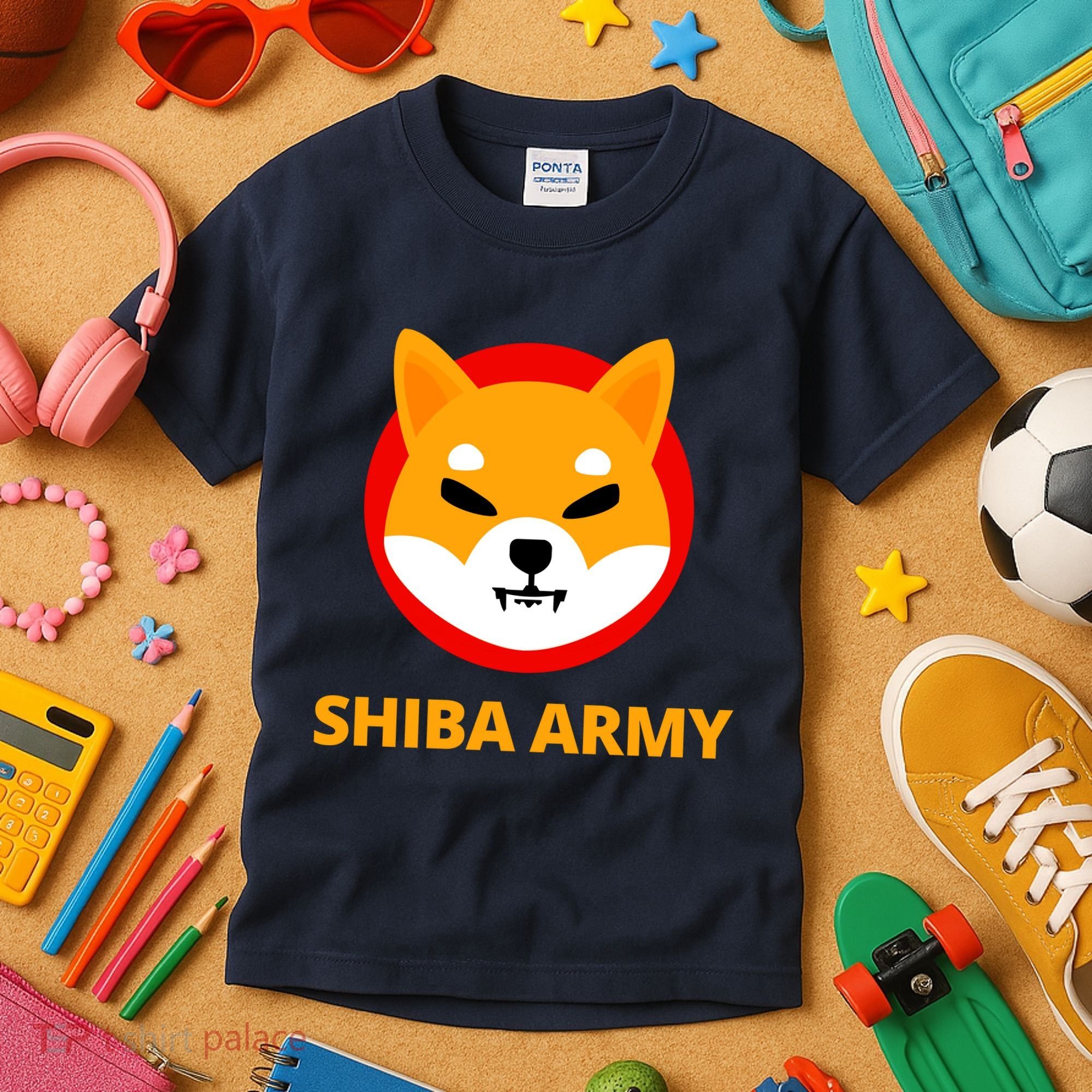 Shiba Army Crypto Currency Kids T-Shirt