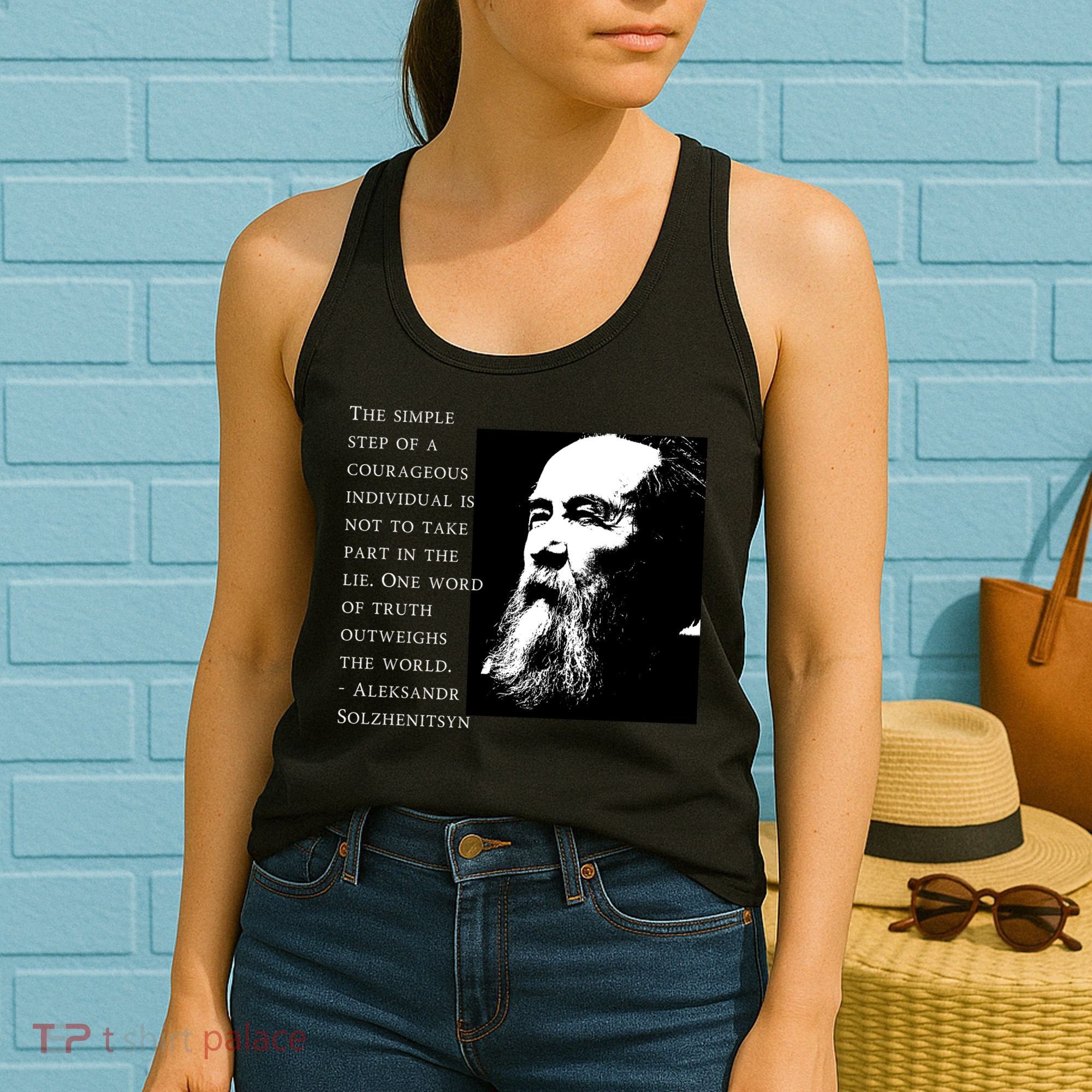 Solzhenitsyn Anti Communist Conservative Women's Tank Top