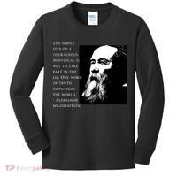 Solzhenitsyn Anti Communist Conservative Kids Long Sleeve Shirt thumb 0