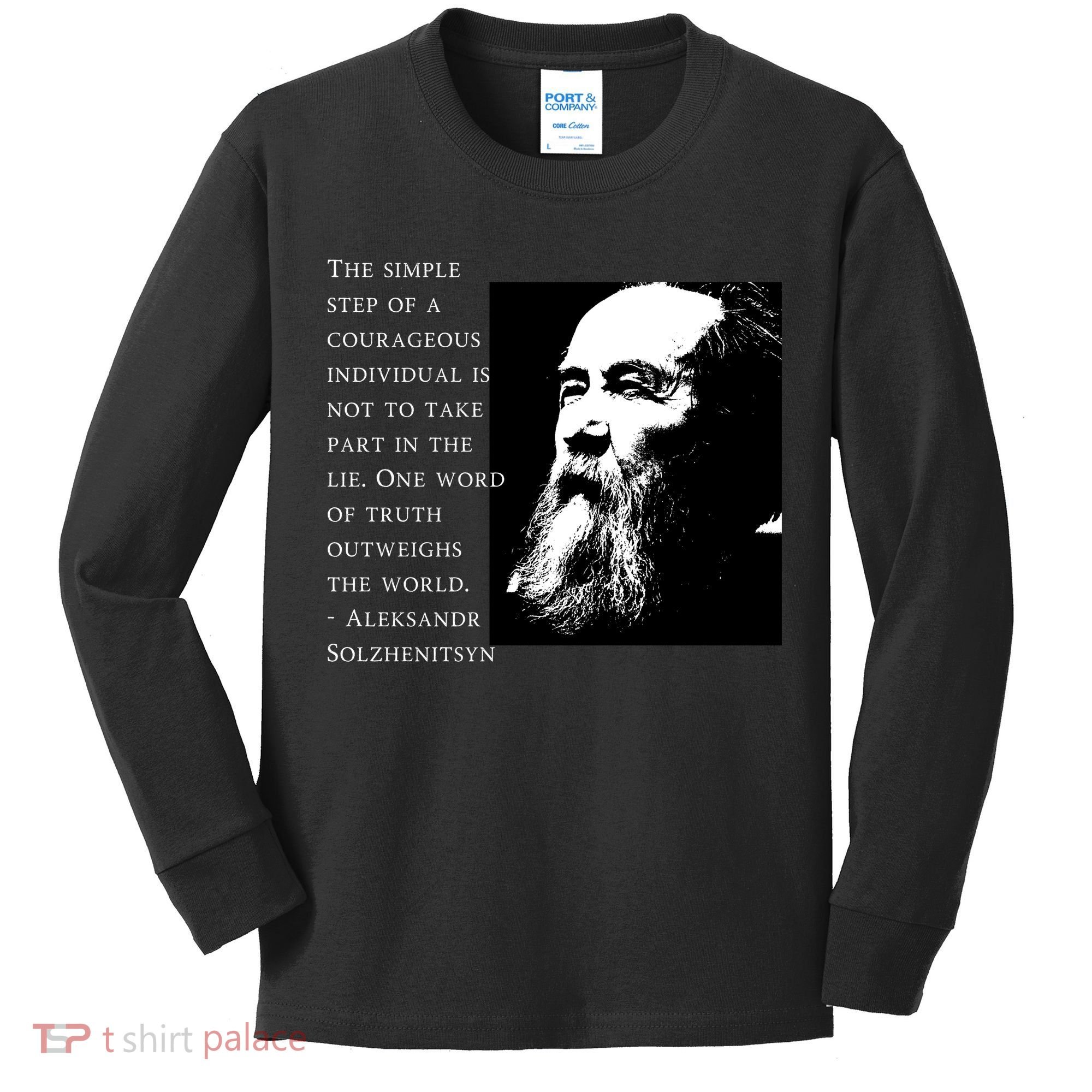 Solzhenitsyn Anti Communist Conservative Kids Long Sleeve Shirt