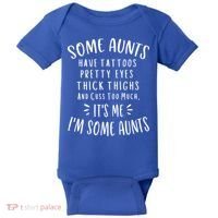 Some Aunts Cuss Too Much Funny Auntie Funny Gift Aunt Gift Baby Bodysuit thumb 0