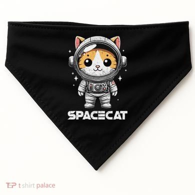 Spacecat Astronaut Cat Kitten Spaceman Cosmonaut Distressed USA-Made Doggie Bandana