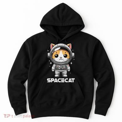 Spacecat Astronaut Cat Kitten Spaceman Cosmonaut Distressed Hoodie