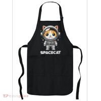 Spacecat Astronaut Cat Kitten Spaceman Cosmonaut Distressed Apron thumb 0