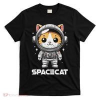 Spacecat Astronaut Cat Kitten Spaceman Cosmonaut Distressed T-Shirt thumb 0