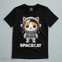 Spacecat Astronaut Cat Kitten Spaceman Cosmonaut Distressed T-Shirt thumb 5