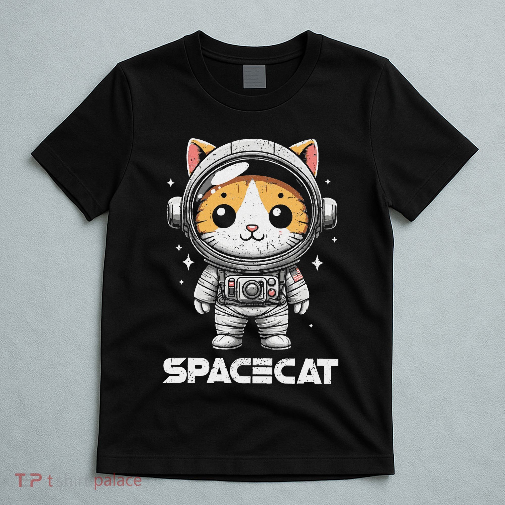 Spacecat Astronaut Cat Kitten Spaceman Cosmonaut Distressed T-Shirt