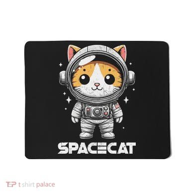 Spacecat Astronaut Cat Kitten Spaceman Cosmonaut Distressed Mousepad