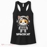 Spacecat Astronaut Cat Kitten Spaceman Cosmonaut Distressed Women's Tank Top thumb 0