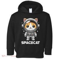 Spacecat Astronaut Cat Kitten Spaceman Cosmonaut Distressed Toddler Hoodie thumb 0