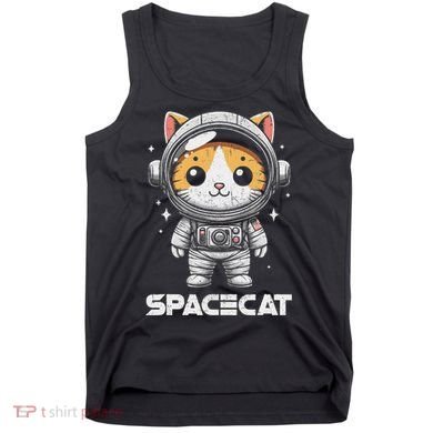 Spacecat Astronaut Cat Kitten Spaceman Cosmonaut Distressed Tank Top