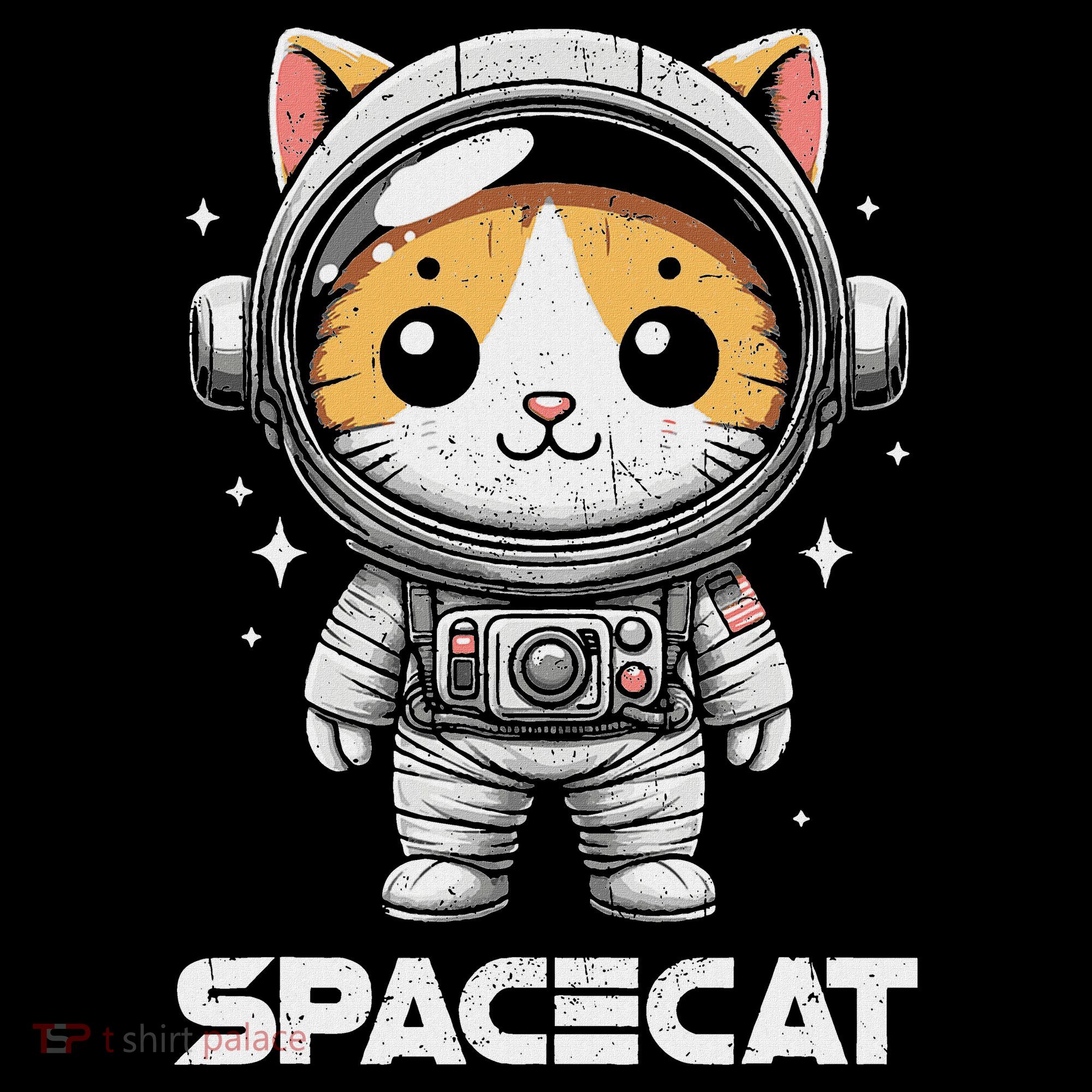 Spacecat Astronaut Cat Kitten Spaceman Cosmonaut Distressed Tank Top