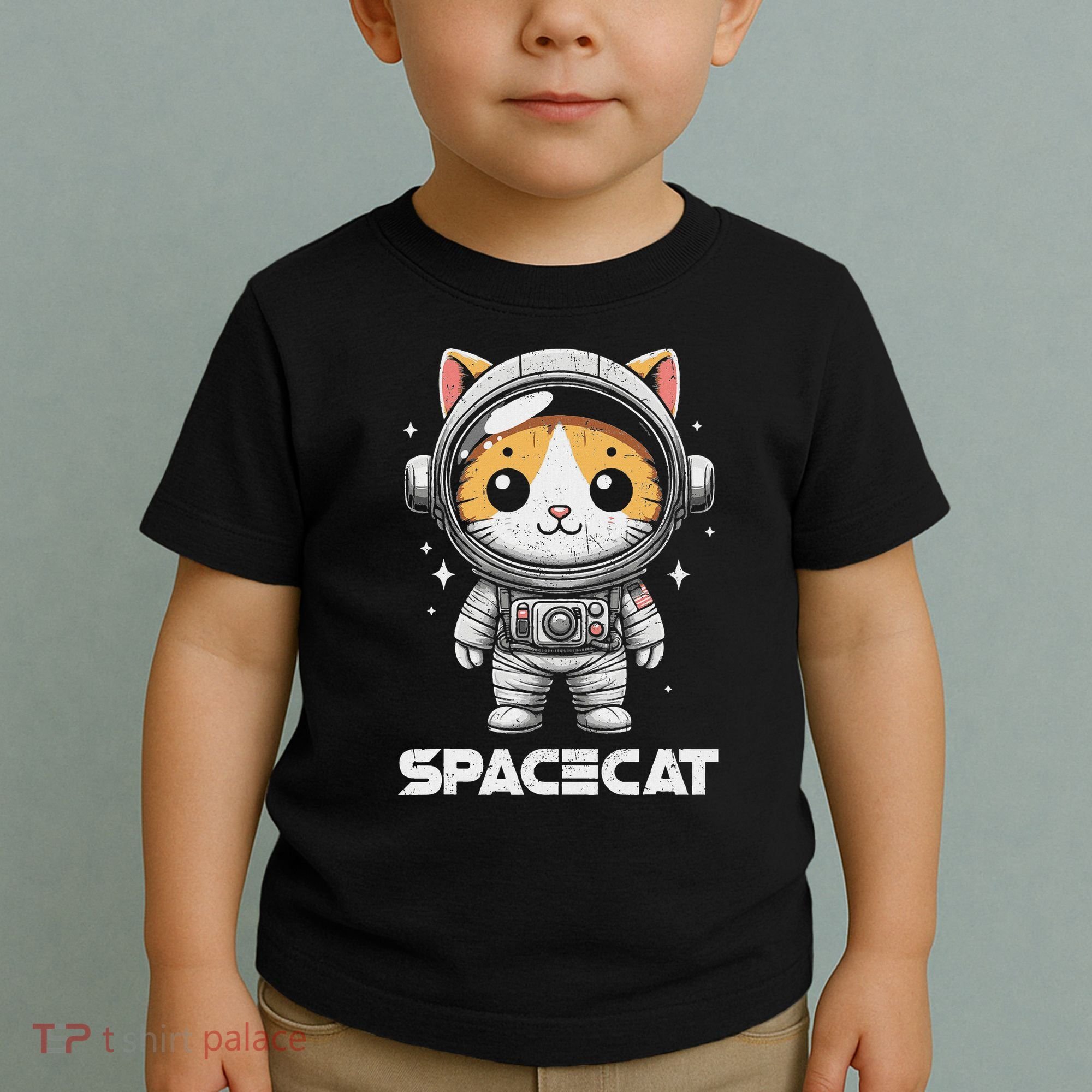 Spacecat Astronaut Cat Kitten Spaceman Cosmonaut Distressed Toddler T-Shirt