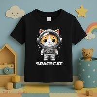 Spacecat Astronaut Cat Kitten Spaceman Cosmonaut Distressed Toddler T-Shirt thumb 3