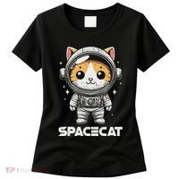 Spacecat Astronaut Cat Kitten Spaceman Cosmonaut Distressed Women's T-Shirt thumb 0