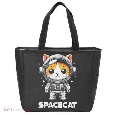 Spacecat Astronaut Cat Kitten Spaceman Cosmonaut Distressed Tote Bag