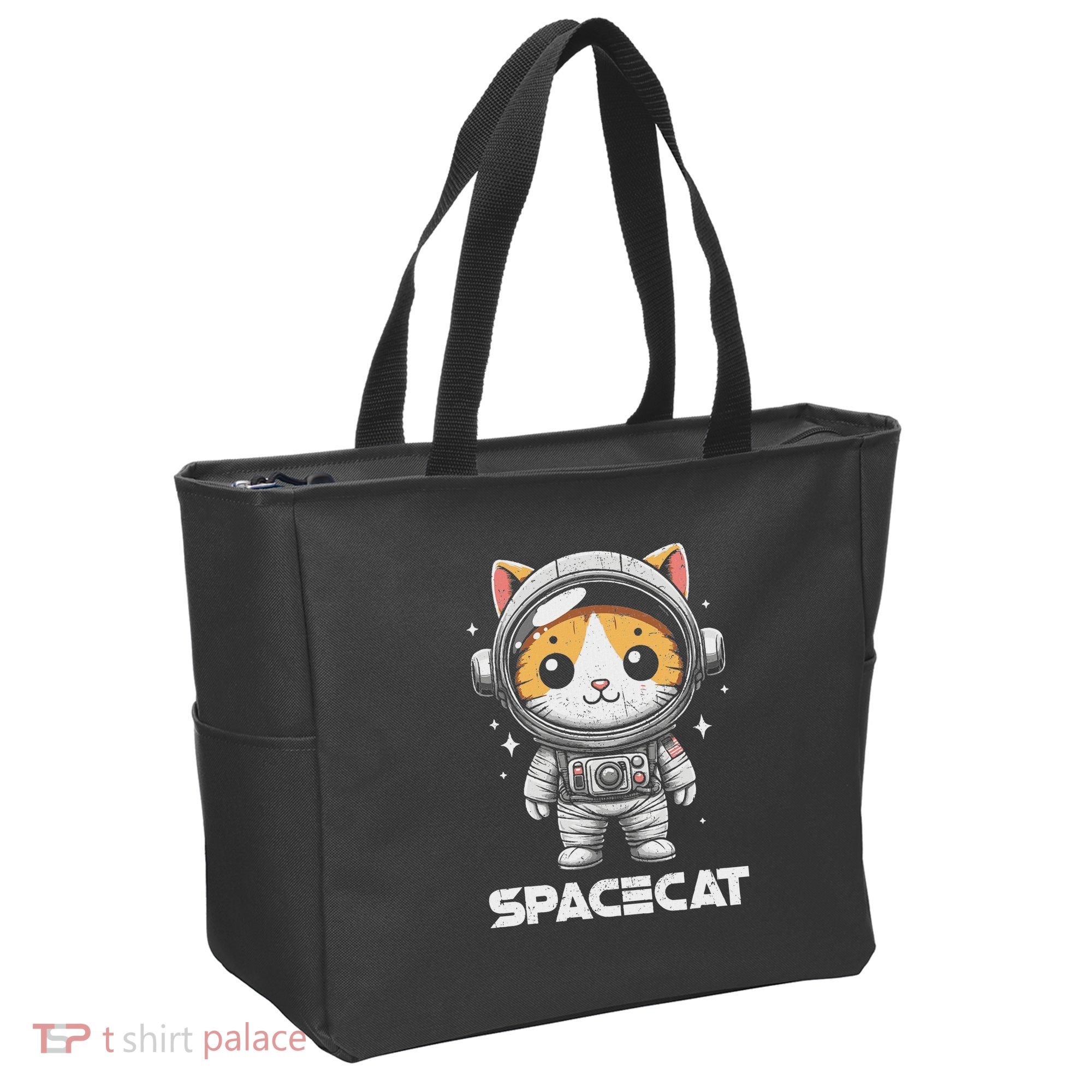 Spacecat Astronaut Cat Kitten Spaceman Cosmonaut Distressed Tote Bag