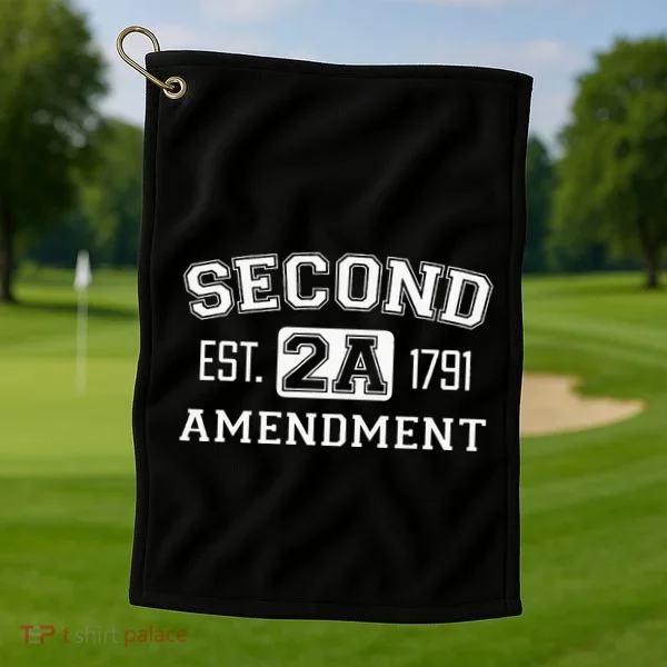 Second Amendment College University Style Golf Towel