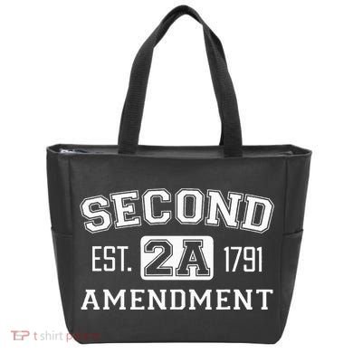 Second Amendment College University Style Tote Bag