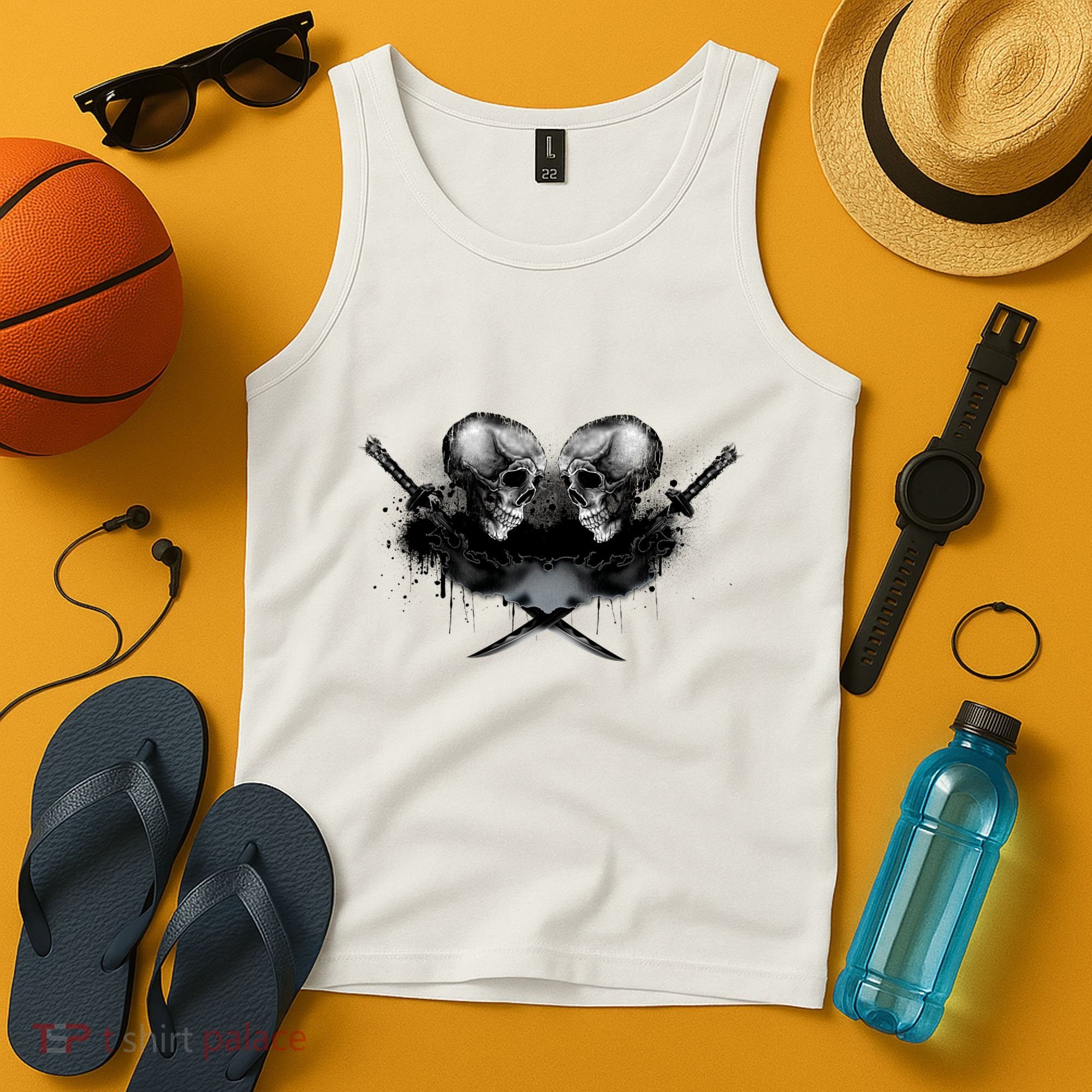 Skill And Cross Swords Tank Top