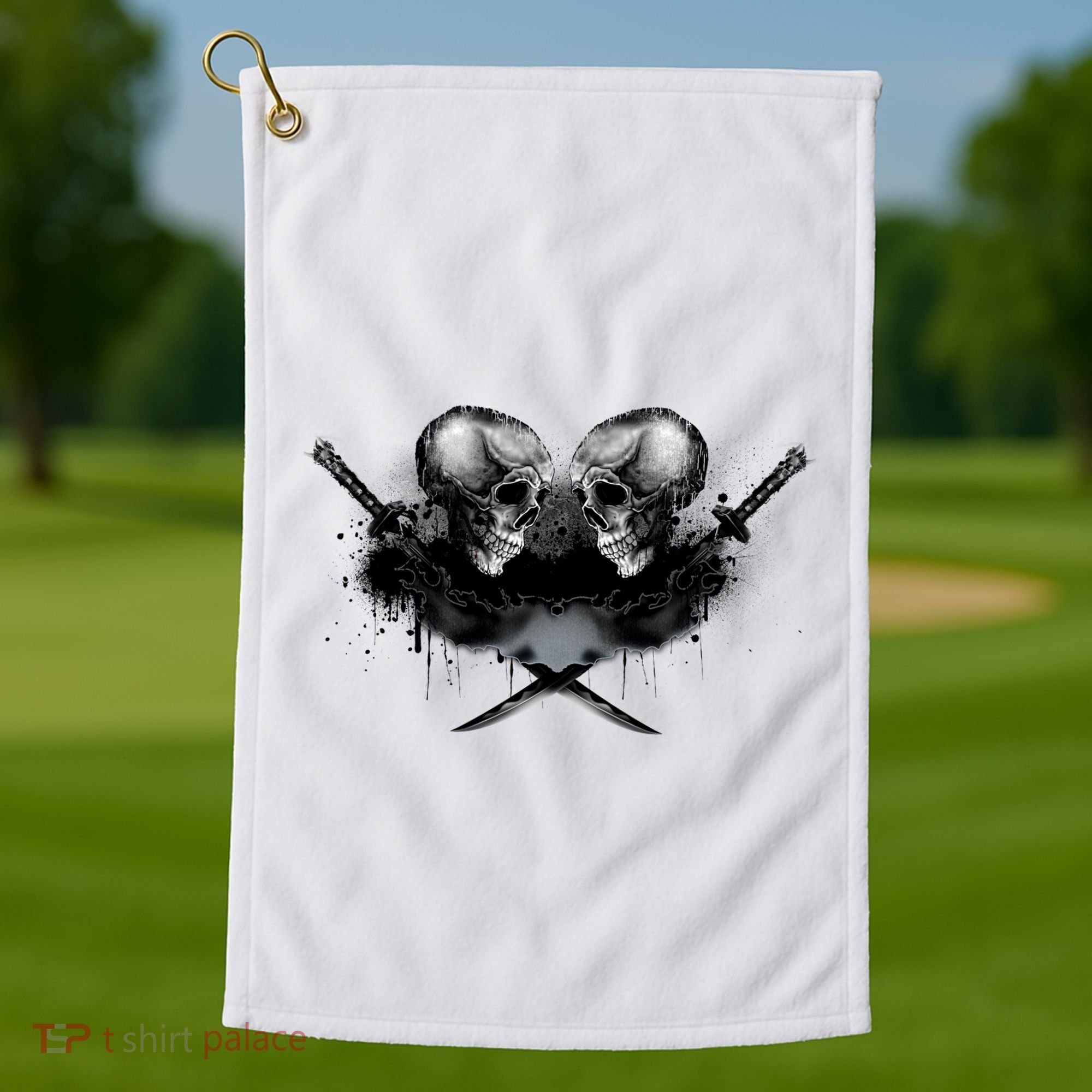 Skill And Cross Swords Golf Towel