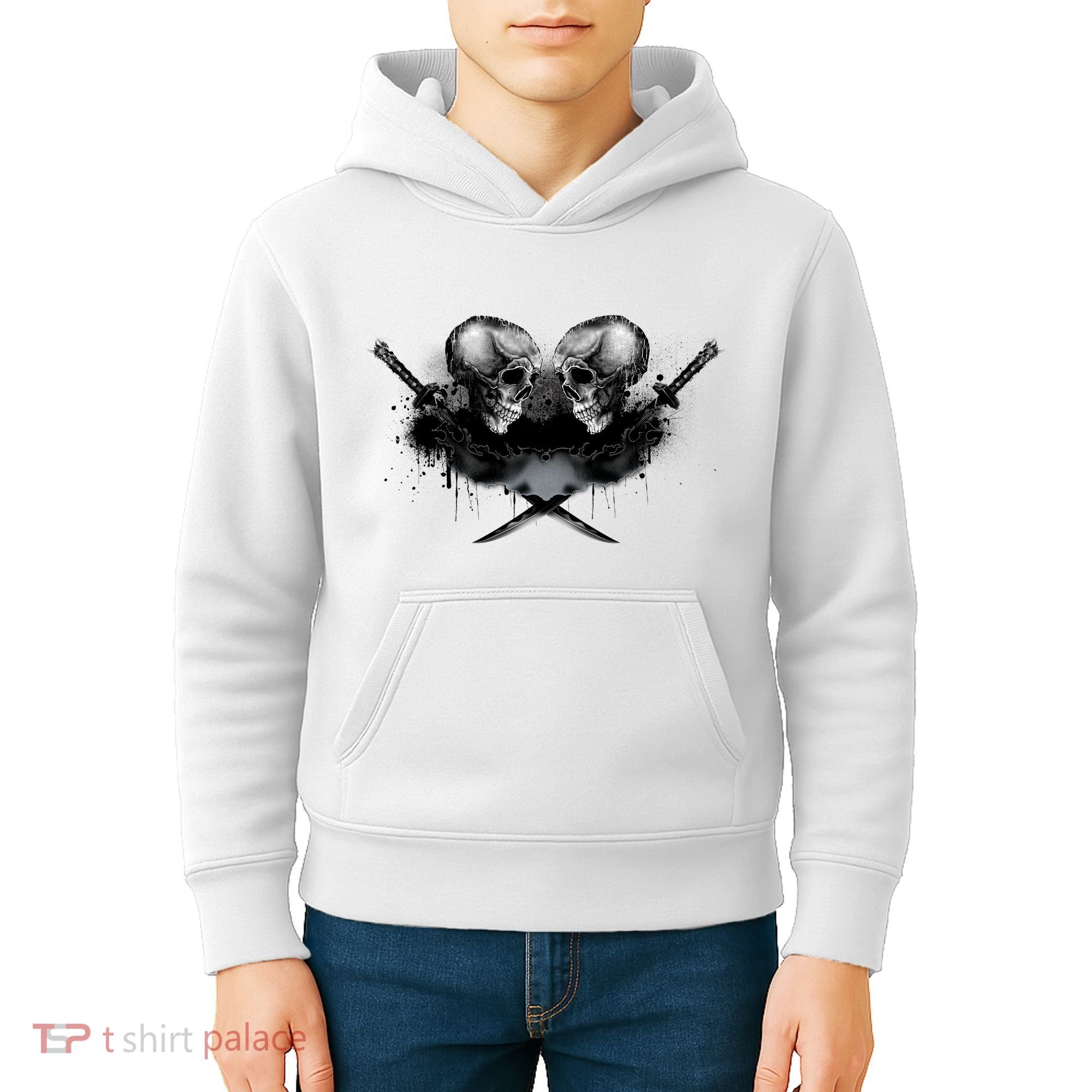 Skill And Cross Swords Kids Hoodie