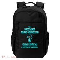 Substance Abuse Counselor I Solve Problems Gift Backpack thumb 0