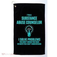 Substance Abuse Counselor I Solve Problems Gift Golf Towel thumb 0