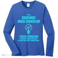 Substance Abuse Counselor I Solve Problems Gift Women's Long Sleeve Shirt thumb 0