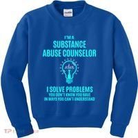 Substance Abuse Counselor I Solve Problems Gift Kids Sweatshirt thumb 0