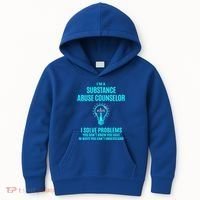 Substance Abuse Counselor I Solve Problems Gift Kids Hoodie thumb 0