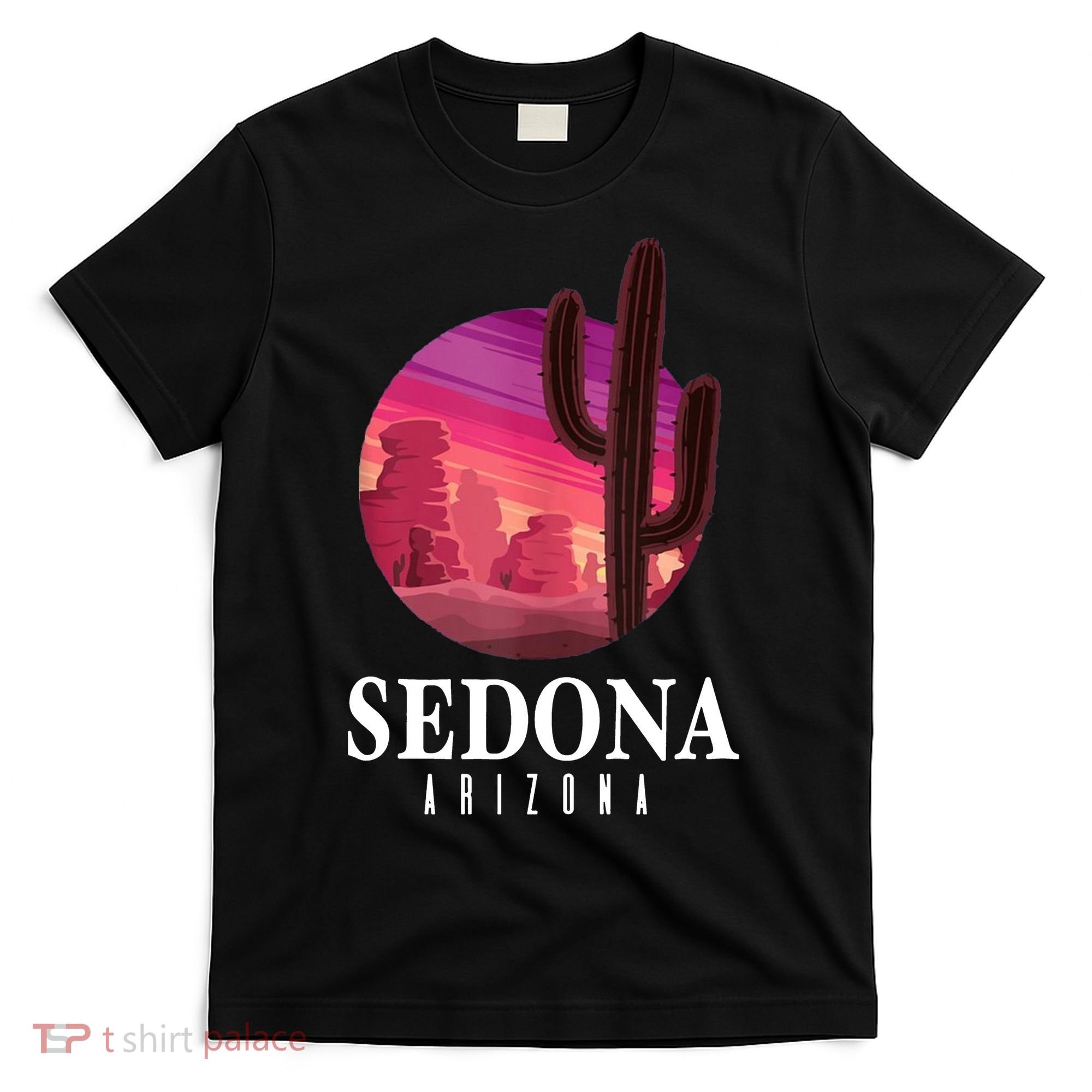 Sedona Arizona Cactus Sunset Desert Sedona Az Travels T-Shirt