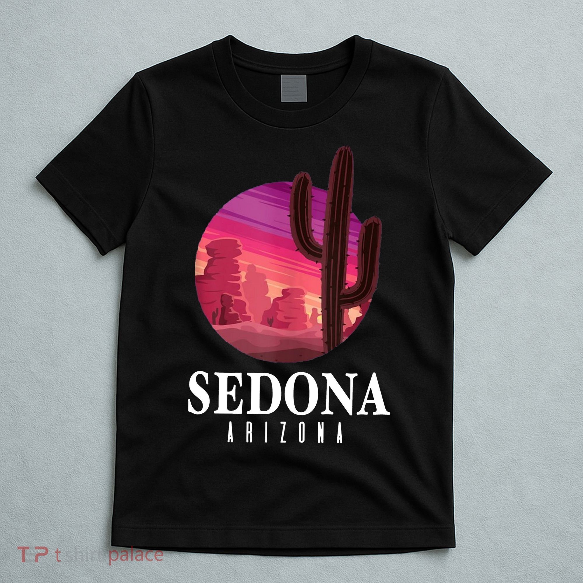 Sedona Arizona Cactus Sunset Desert Sedona Az Travels T-Shirt