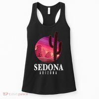 Sedona Arizona Cactus Sunset Desert Sedona Az Travels Women's Tank Top thumb 0