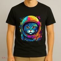 Space Astronaut Cat Gifts Space Cat T-Shirt thumb 3