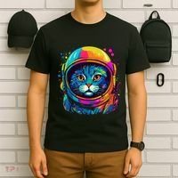 Space Astronaut Cat Gifts Space Cat T-Shirt thumb 6