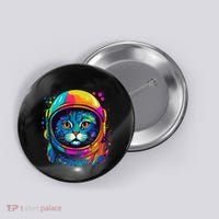 Space Astronaut Cat Gifts Space Cat Button thumb 0