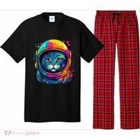 Space Astronaut Cat Gifts Space Cat Pajama Set thumb 0